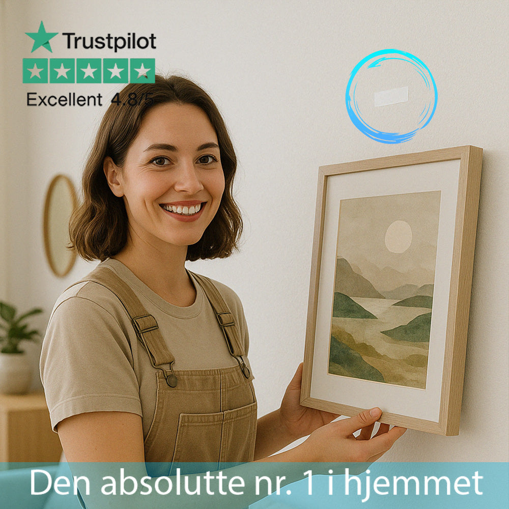 Stikky™ Tape – Hæng op uden besvær. Uden at bore. Uden mærker.