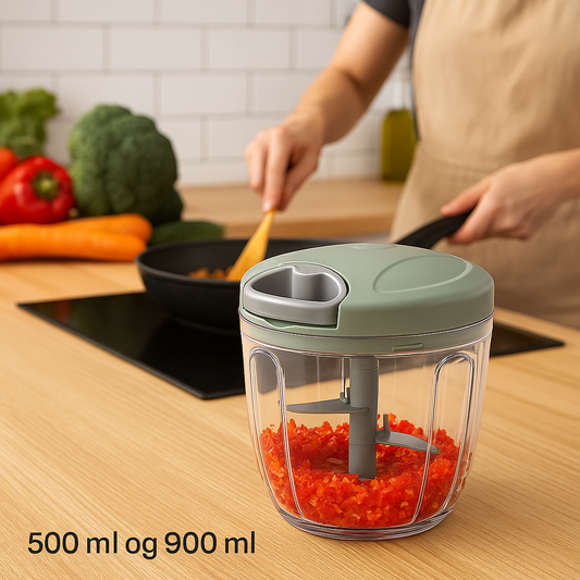 QuickChop™ Mini Hakkemaskine – Hurtig, ren og super effektiv madlavning!