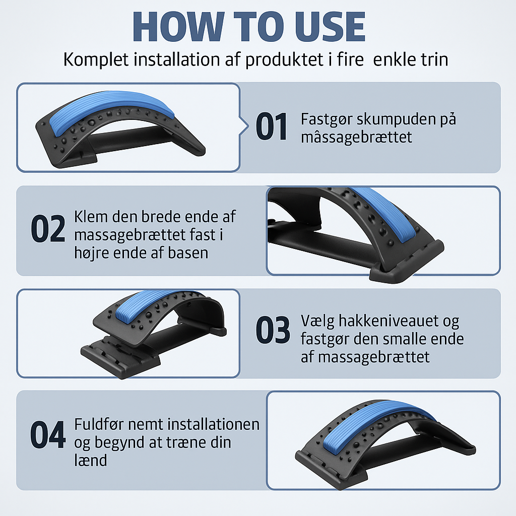 SpineRelief™ Rygstrækker – Stræk ud, slap af og lindr smerte