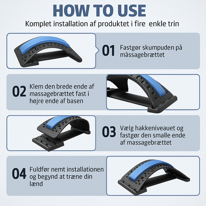 SpineRelief™ Rygstrækker – Stræk ud, slap af og lindr smerte