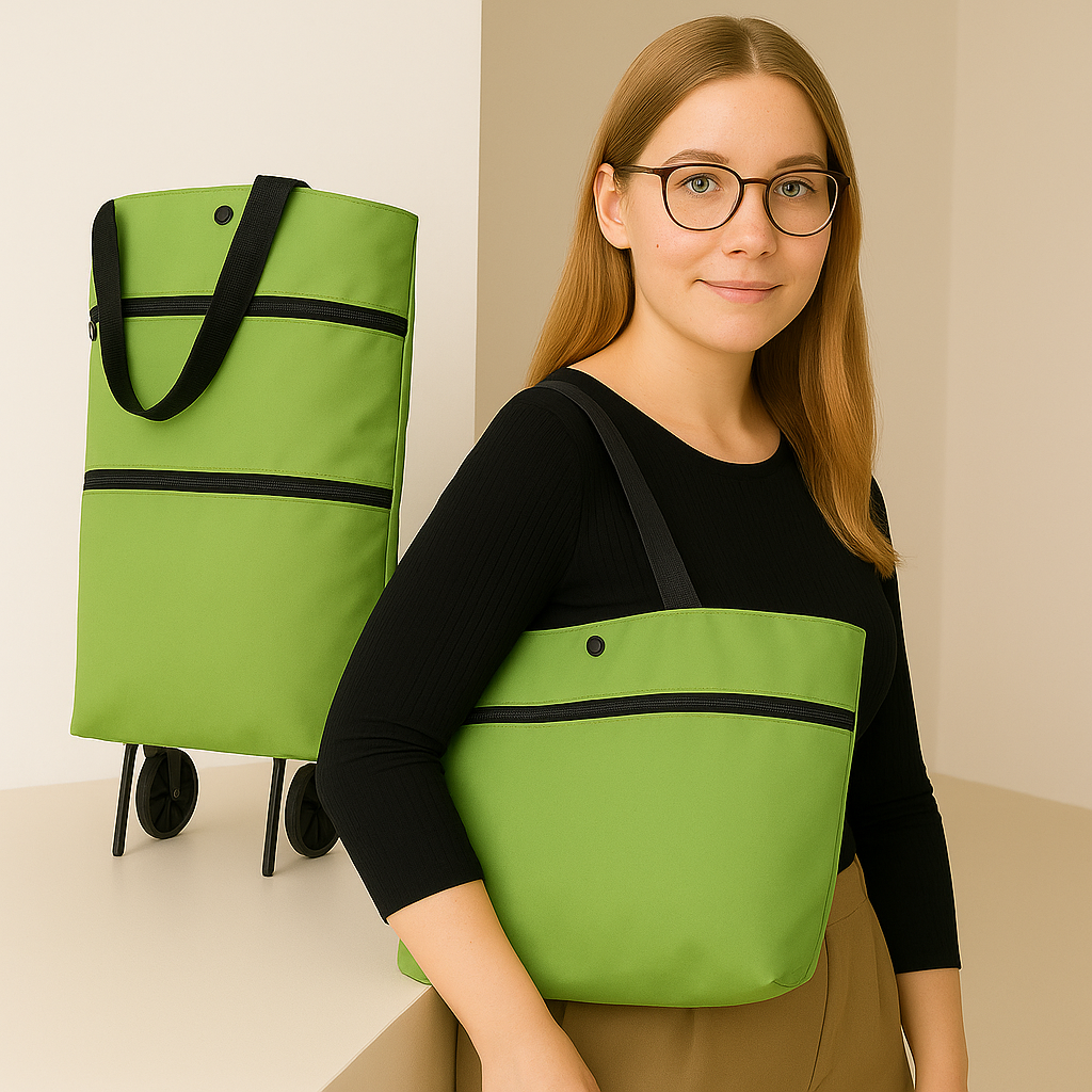 RollEase™ Hopfällbar Shoppingväska – Din smarta shoppingpartner på hjul!