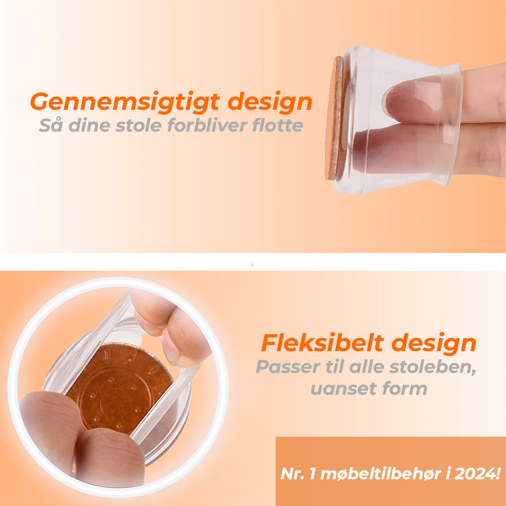 SoftyFeet™ Golvskydd – För Alla Stolsben, Enkel Montering